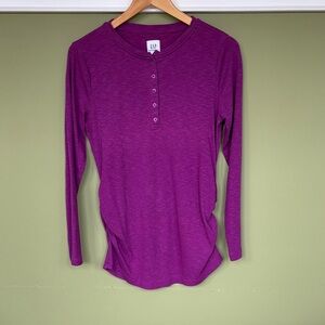 Gap maternity mini rib long sleeve Henley